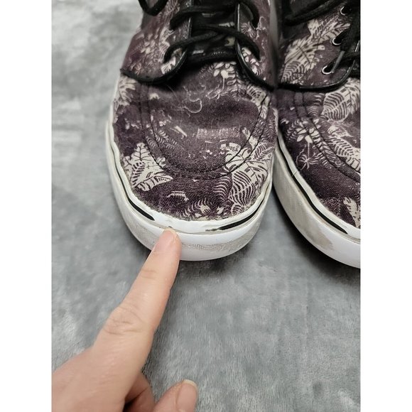 NIKE Stefan Janoski Max SB Zoom Air‎ Skateboard Sneakers Brown White Floral 12 - Picture 3 of 16